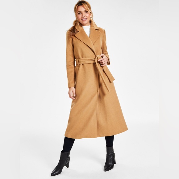 I.N.C. International Cocepts Women's Solid Belted Wool Coat - Picture 1 of 9